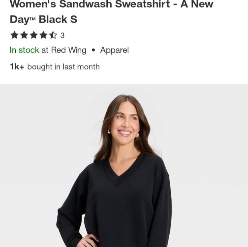 A New Day Women's Black Sweater